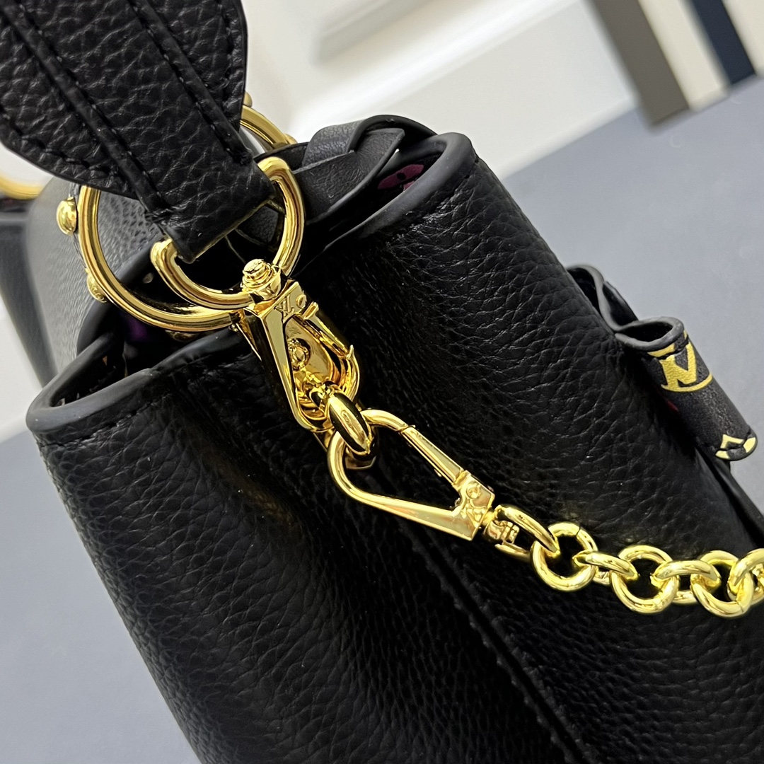 LV 一比一 12353 大號黑色鏈條翻蓋手提包 27x18x9cm氣質女包｜歐美奢侈品精品推薦