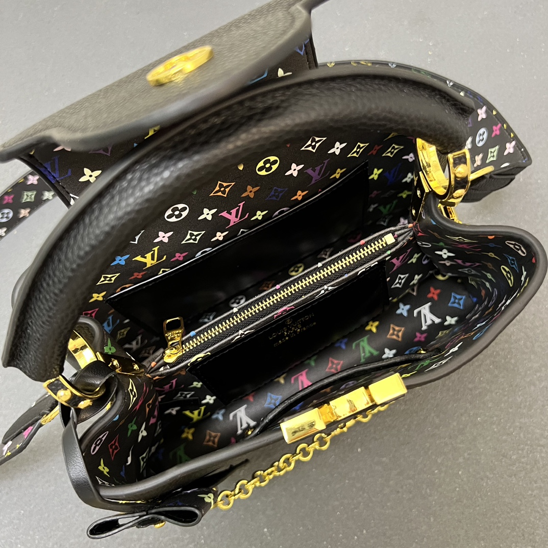 LV 一比一 12353 大號黑色鏈條翻蓋手提包 27x18x9cm氣質女包｜歐美奢侈品精品推薦