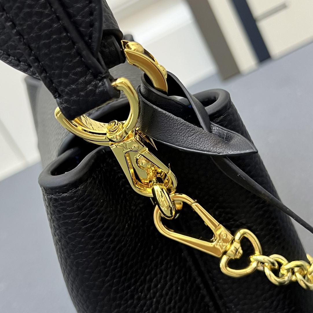 LV 原單 12352 小號黑色鏈條翻蓋手提包 21x14x8cm鎖扣女包｜歐美奢侈品精品推薦