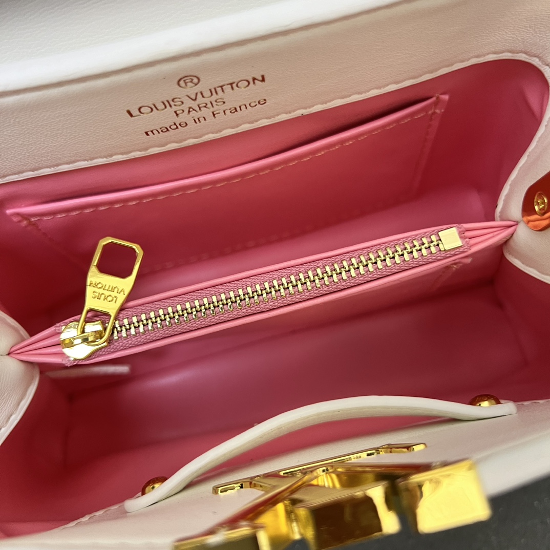 LV 原單 14165 小號白色彩標手提包 21x14x8cm鏈條肩背包｜歐美奢侈品精品推薦