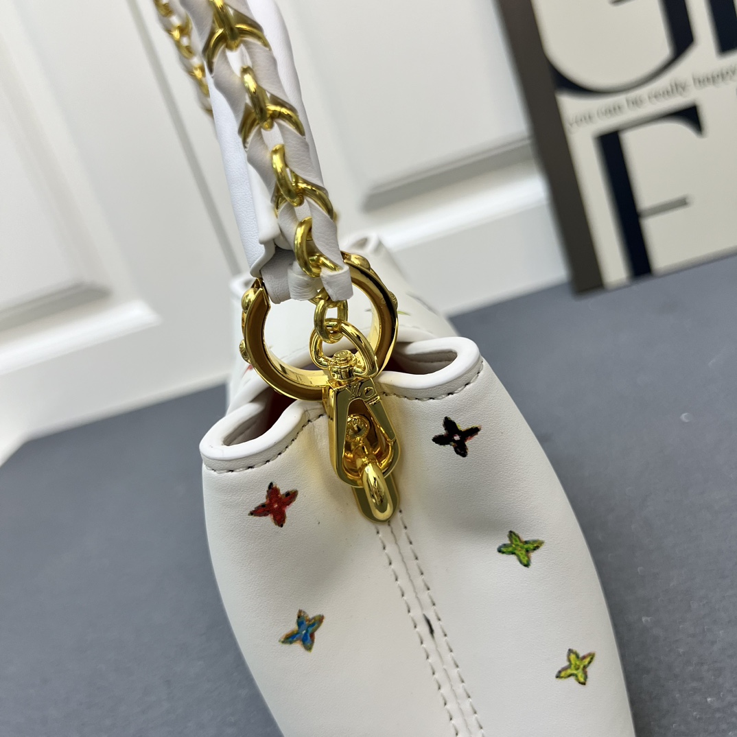 LV 原單 14165 小號白色彩標手提包 21x14x8cm鏈條肩背包｜歐美奢侈品精品推薦