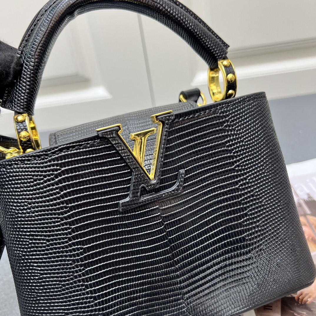 LV A貨 M99527 黑色小號手提包 21cm鱷魚紋肩背包｜歐美奢侈品精品推薦