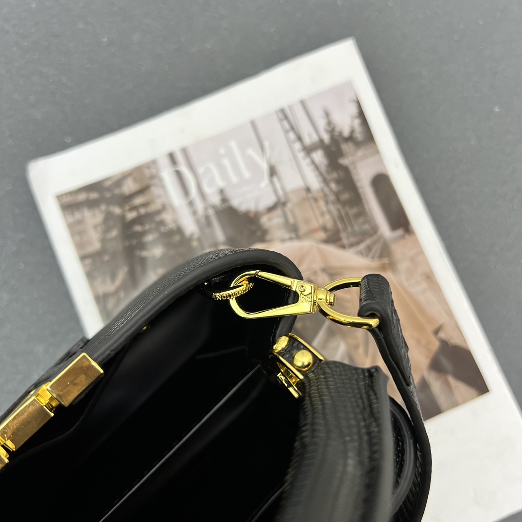 LV A貨 M99527 黑色小號手提包 21cm鱷魚紋肩背包｜歐美奢侈品精品推薦