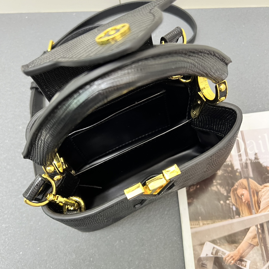LV A貨 M99527 黑色小號手提包 21cm鱷魚紋肩背包｜歐美奢侈品精品推薦