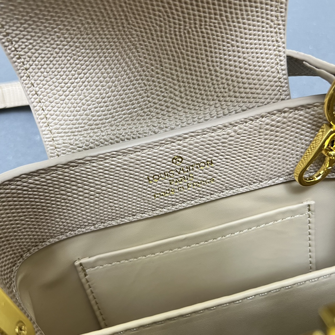 LV 原單 M99527 米杏色鱷魚紋小號手提包 21cm百搭肩背款｜歐美奢侈品精品推薦