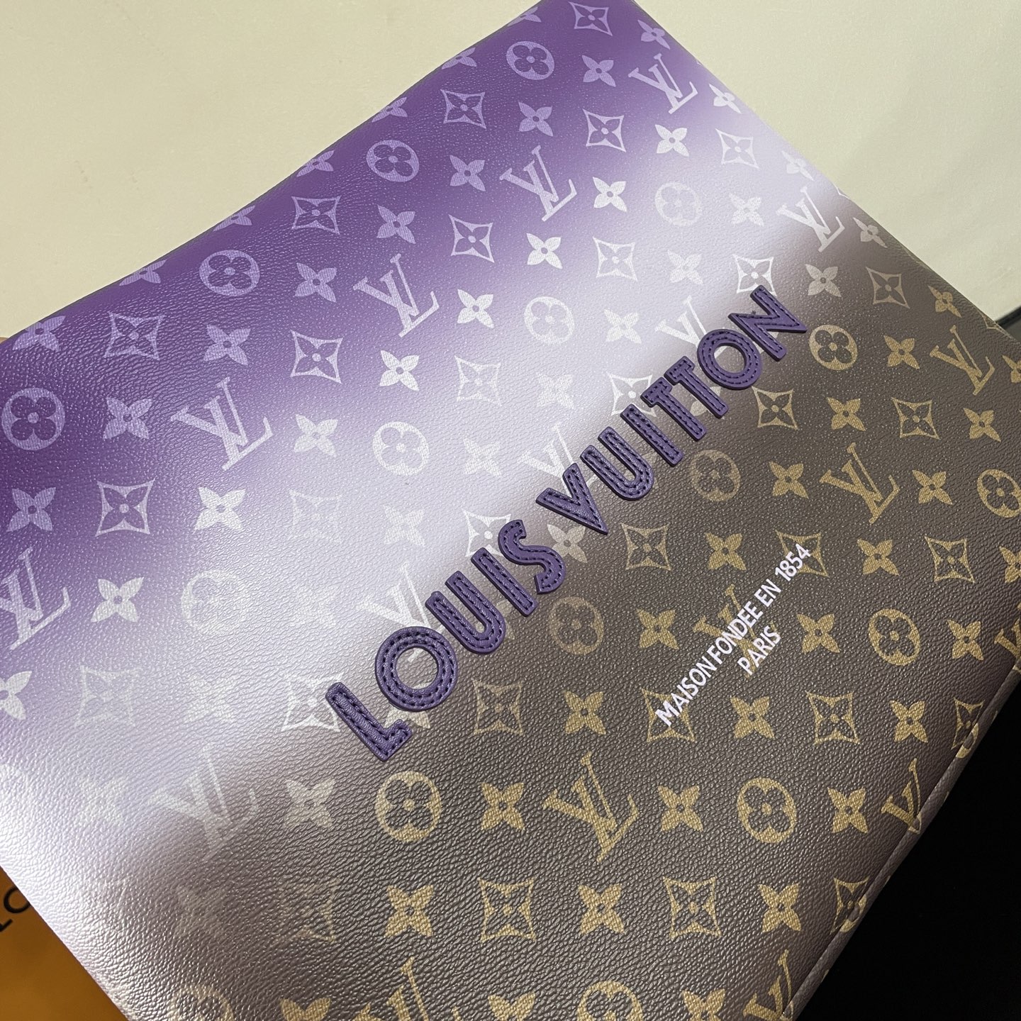 LV原單女士手提托特包漸層紫Monogram大LOGO時尚百搭款｜歐美奢侈品精品推薦