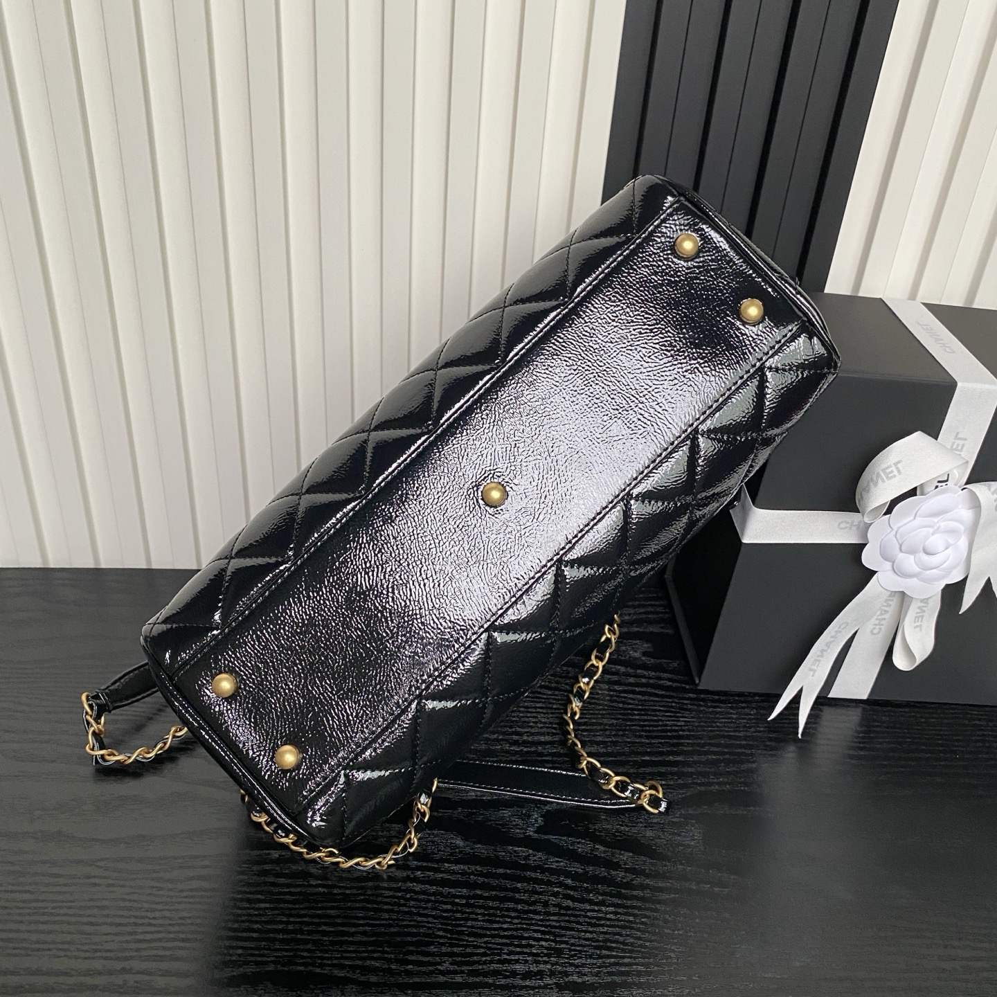 CHANEL 原單女士菱格皮革波士頓包 經典黑色鏈條款 通勤旅行最佳選｜歐美奢侈品精品推薦