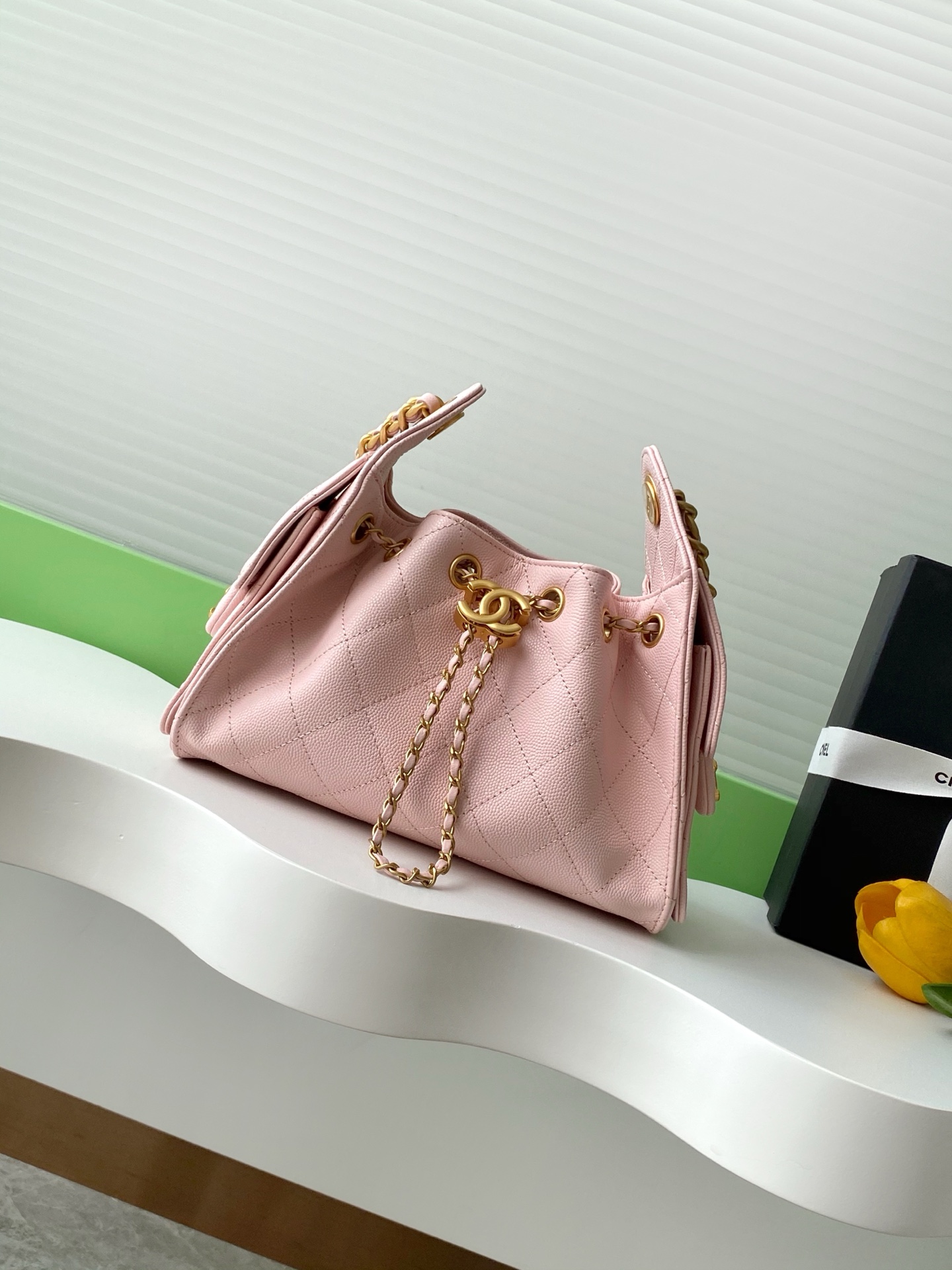 Chanel 一比一粉色水桶包 女生最愛輕奢甜美款