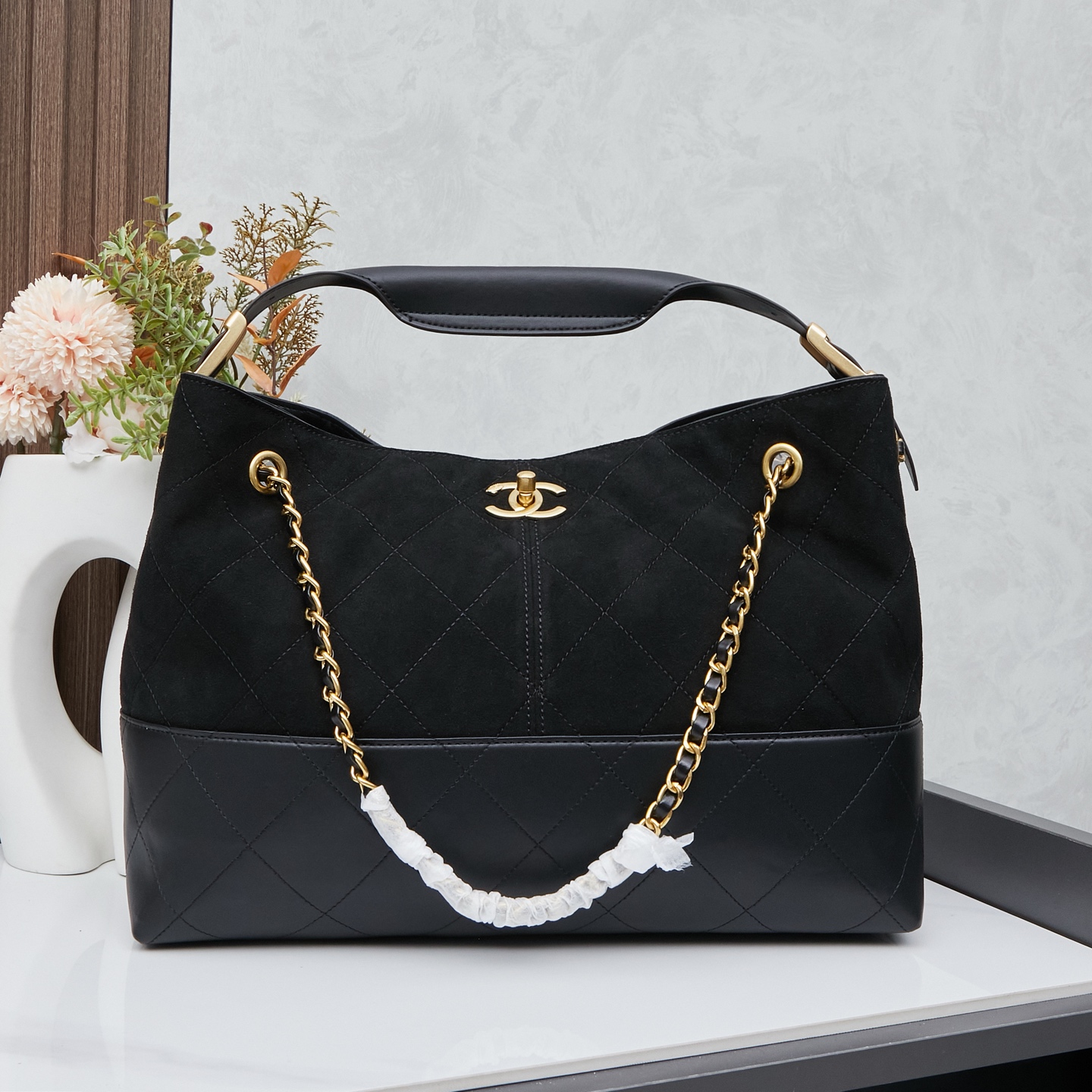 Chanel 高仿女士大容量托特包 經典菱格紋鏈條款 日常百搭風格設計