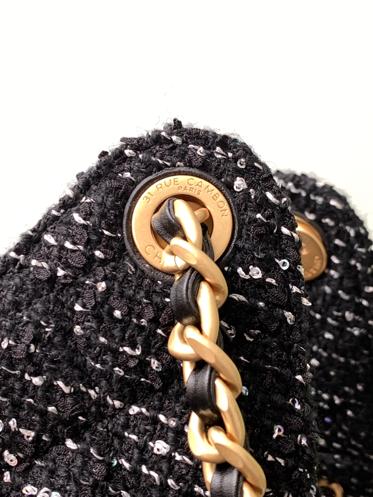 Chanel 精品仿製亮片托特包 女士大容量鏈條包 2025氣質升級款｜歐美奢侈品精品推薦