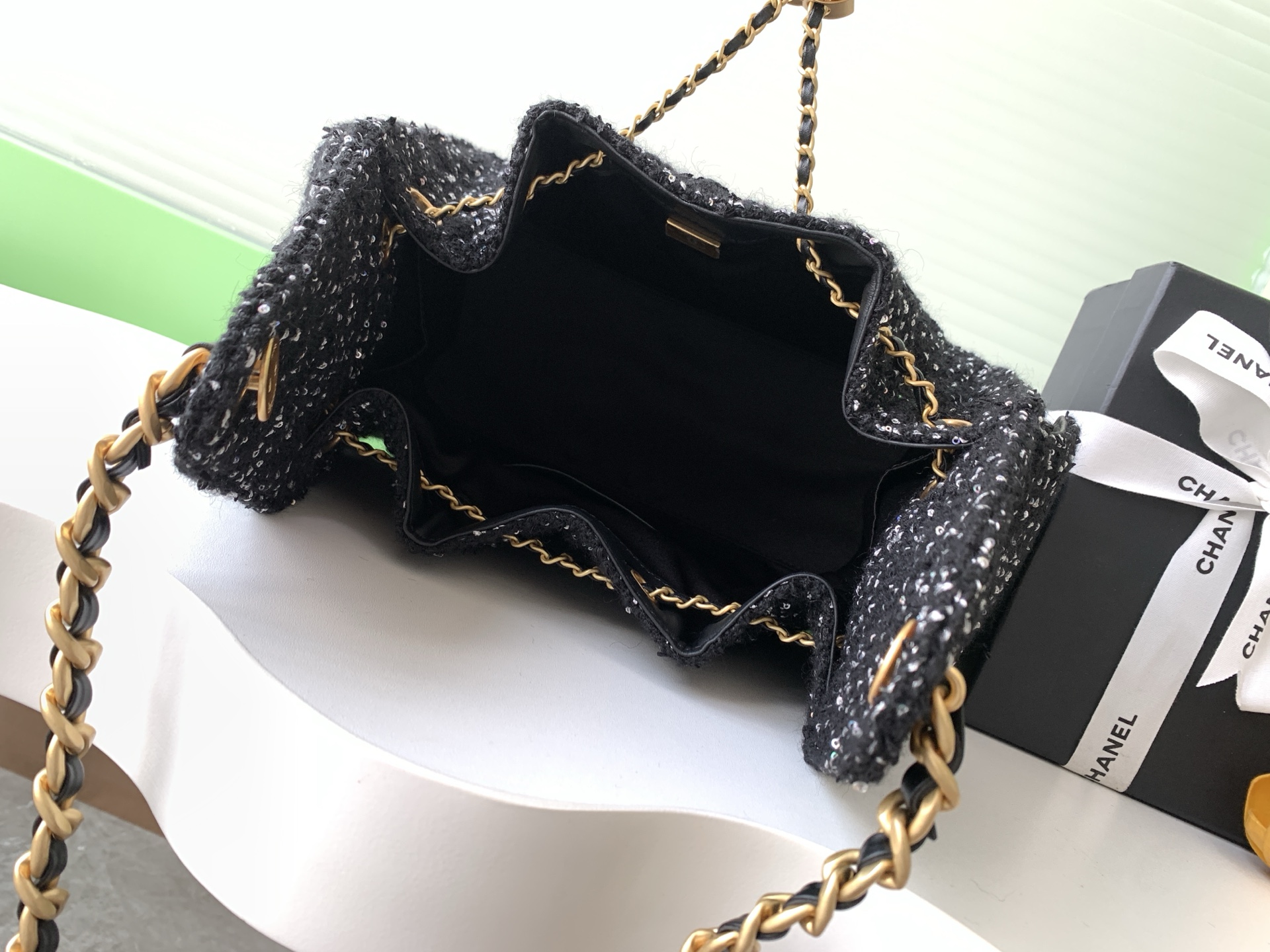 Chanel 精品仿製亮片托特包 女士大容量鏈條包 2025氣質升級款｜歐美奢侈品精品推薦