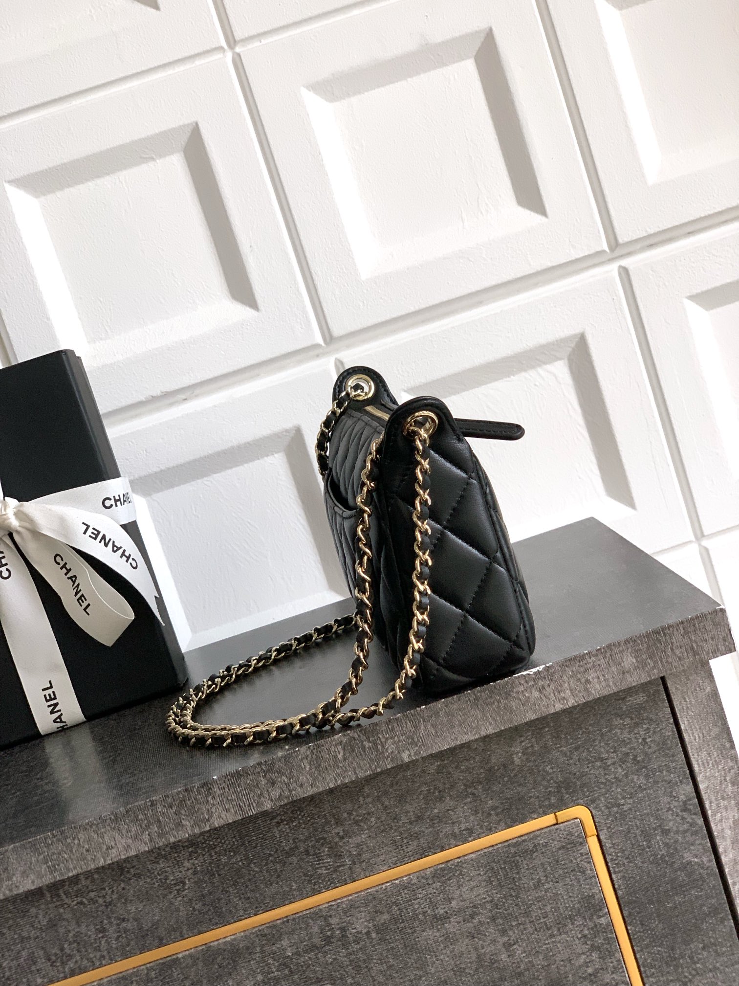 CHANEL一比一女款黑色鏈條包 小巧實用百搭款｜歐美奢侈品精品推薦