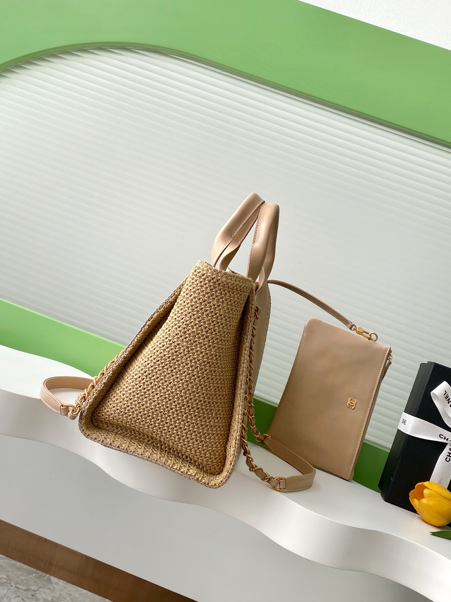 CHANEL原單女款大托特包 編織拼皮革款 高實用率設計|超A仿原單精品圖片 14 CHANEL原單女款大托特包 編織拼皮革款 高實用率設計|歐美奢侈品精品推薦