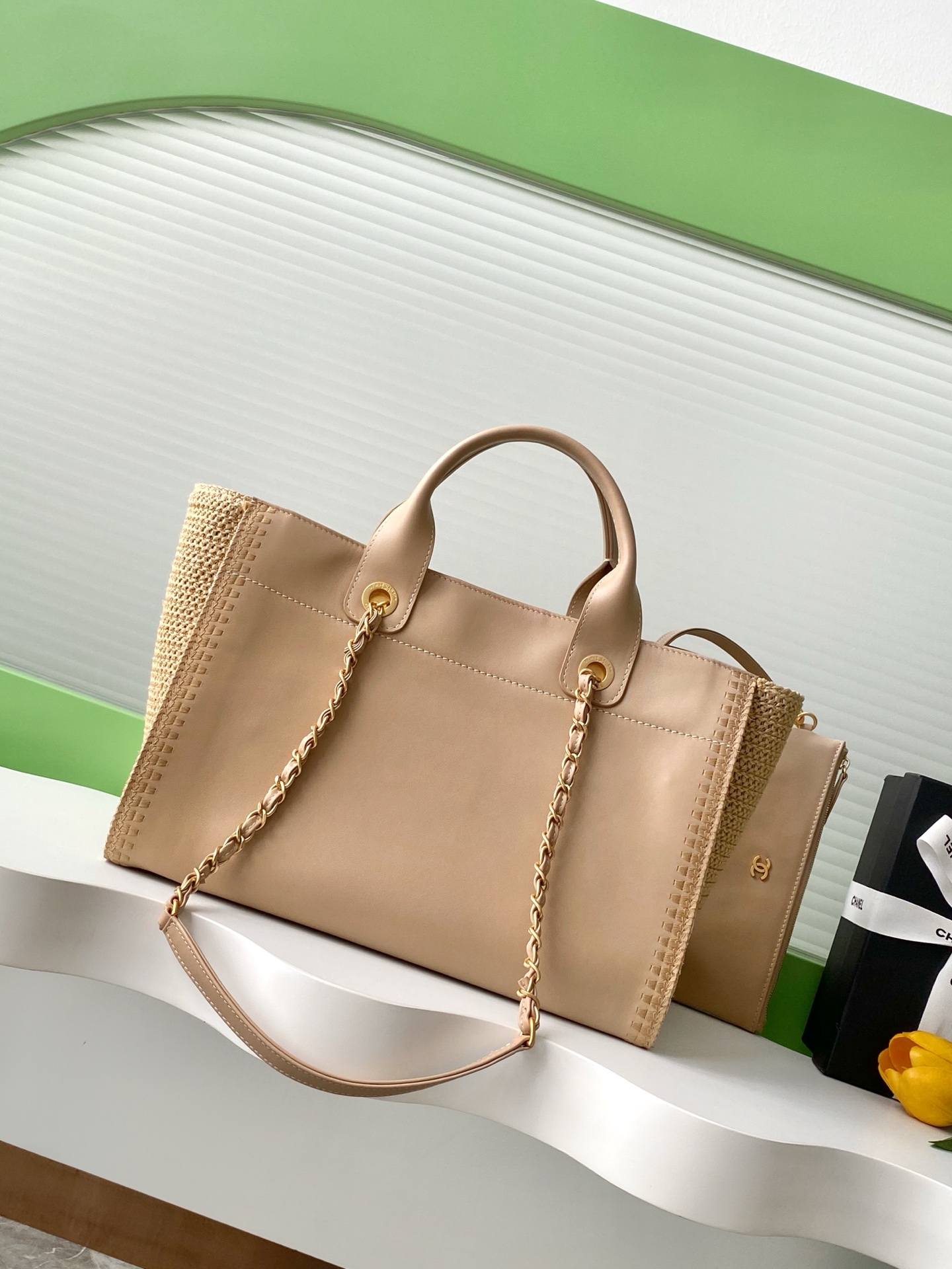 CHANEL原單女款大托特包 編織拼皮革款 高實用率設計｜歐美奢侈品精品推薦