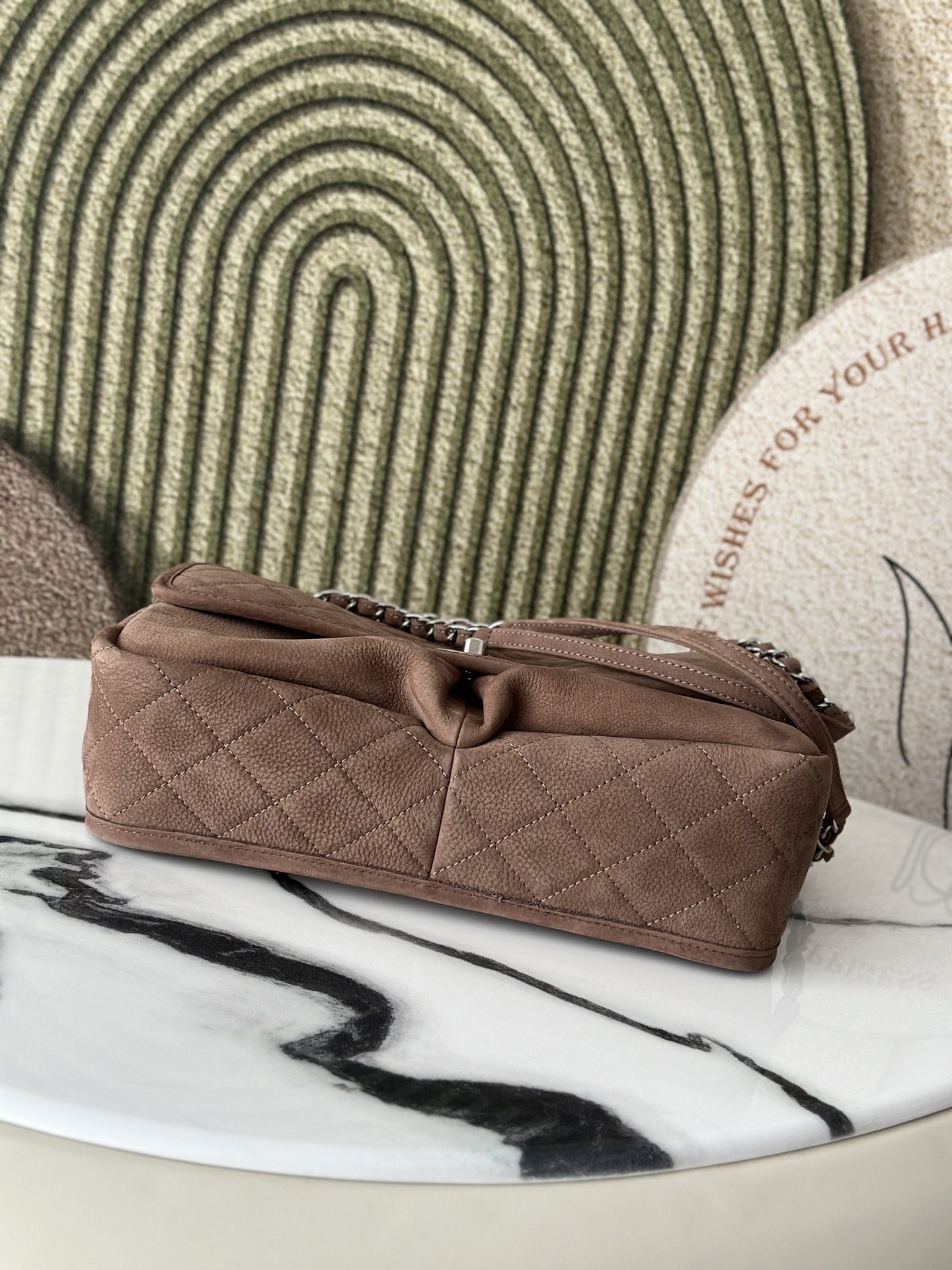 CHANEL高仿咖啡絨布翻蓋包 女款菱格復古風格｜歐美奢侈品精品推薦