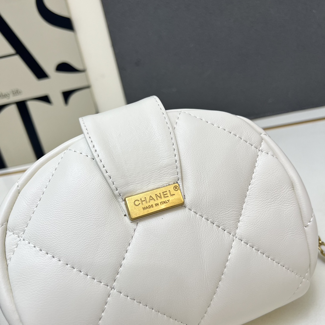 CHANEL高仿白色菱格貝殼包 女款金鏈設計小香風｜歐美奢侈品精品推薦