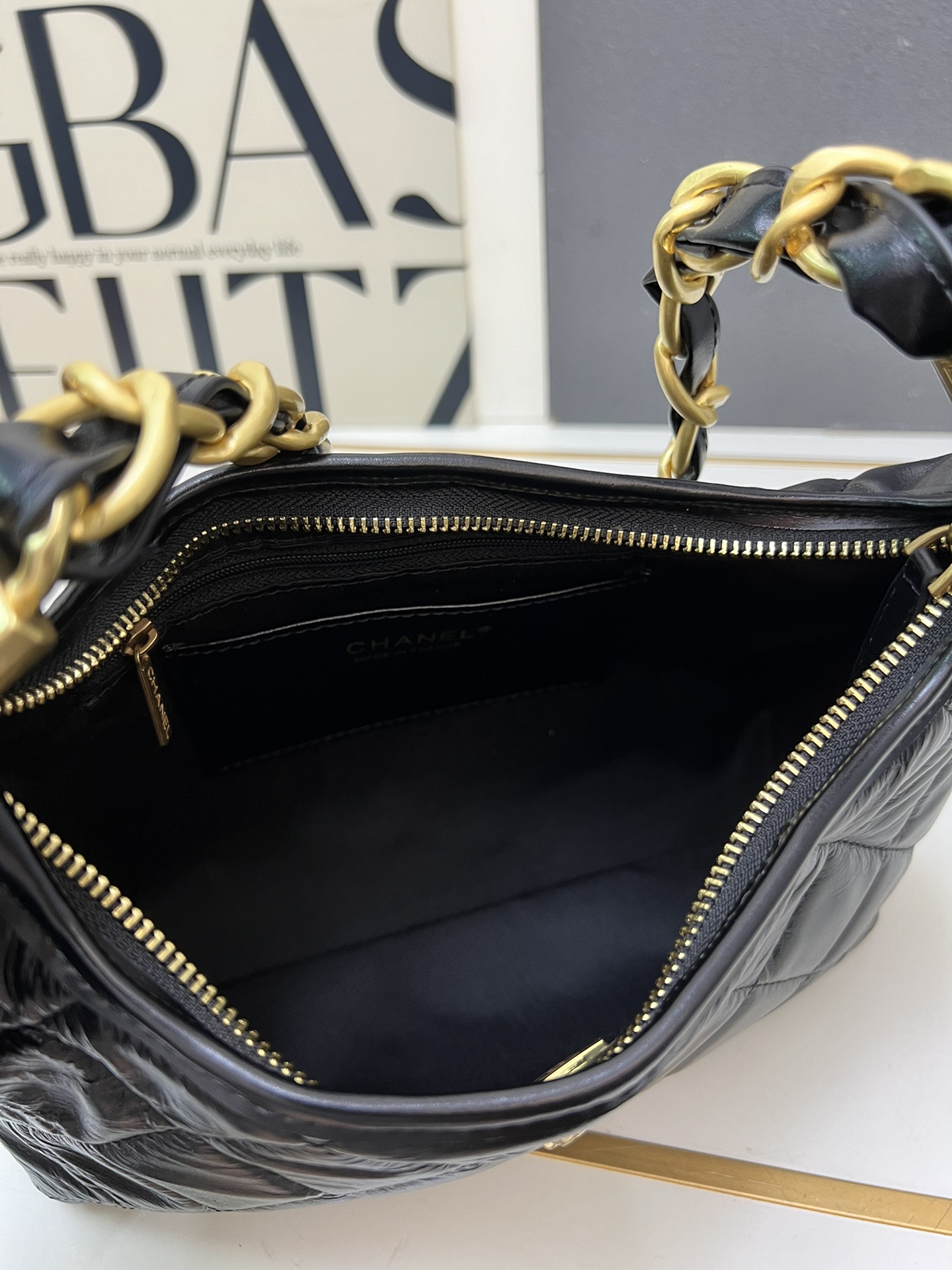 CHANEL高仿大號肩背包 女款亮面菱格包 通勤收納首選｜歐美奢侈品精品推薦