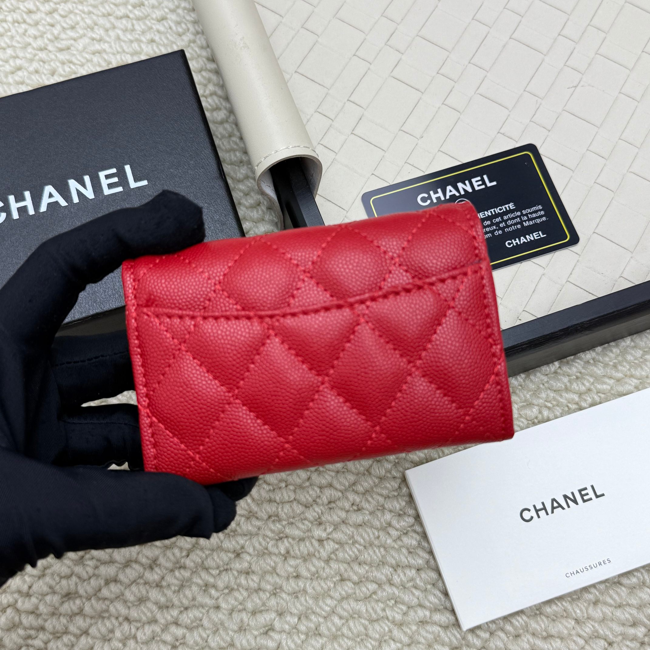 Chanel A貨紅色短夾 熱情經典皮質女用小巧錢包｜歐美奢侈品精品推薦