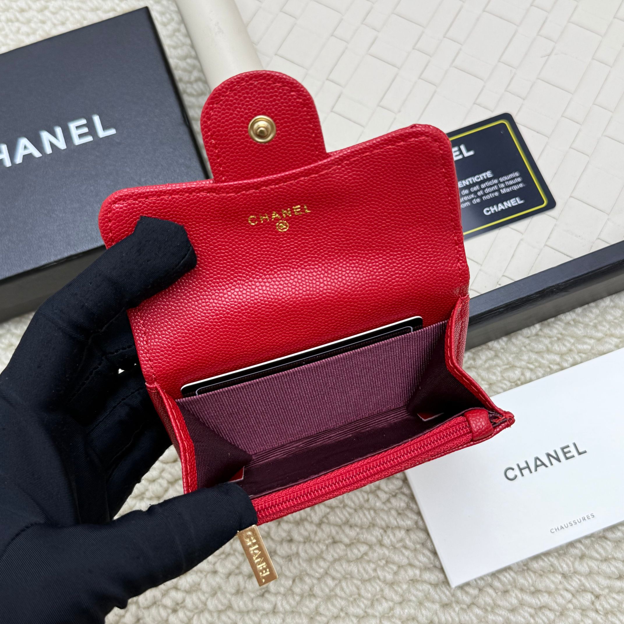 Chanel A貨紅色短夾 熱情經典皮質女用小巧錢包｜歐美奢侈品精品推薦