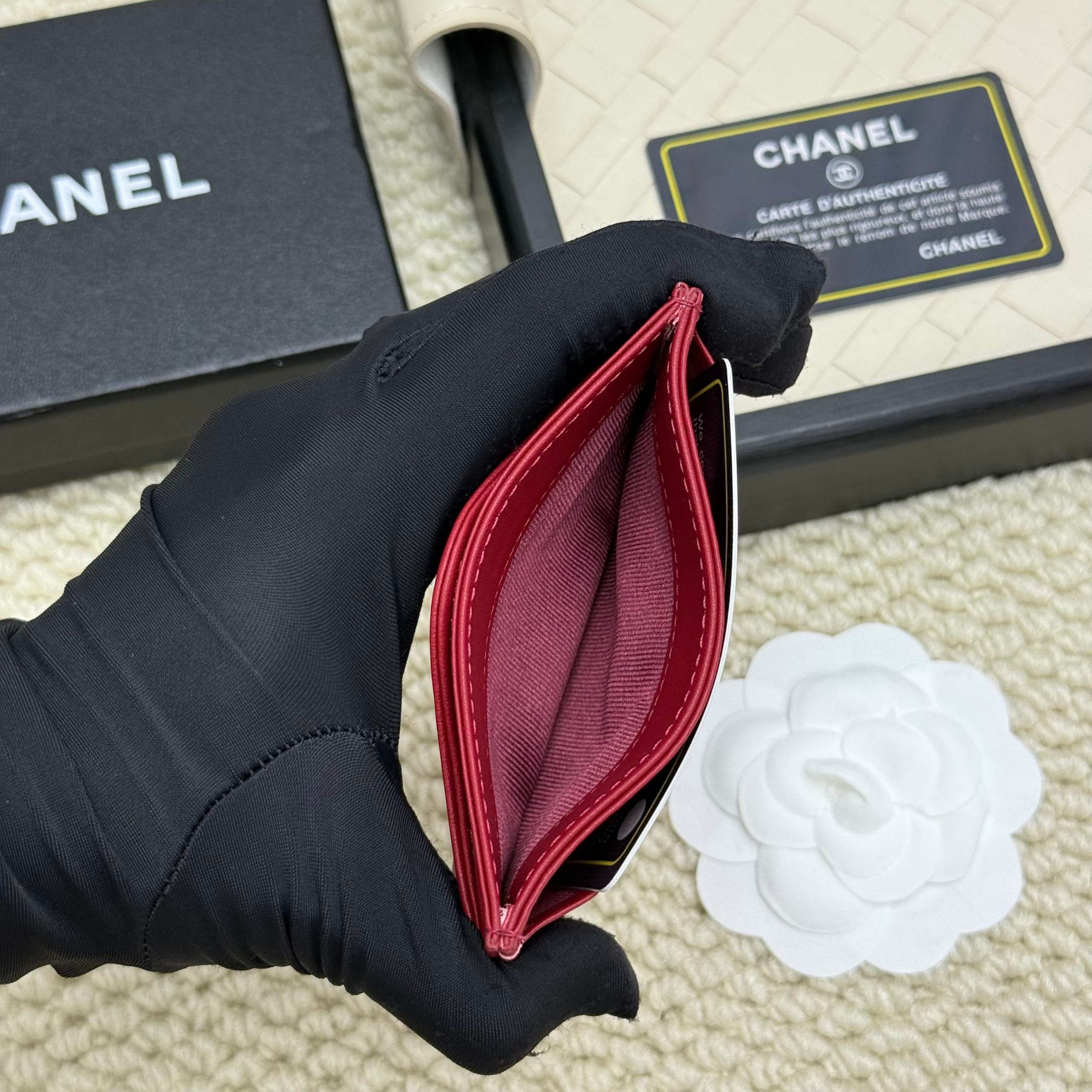 Chanel 一比一女士短夾深紅復古款 金扣魅力超還原｜歐美奢侈品精品推薦
