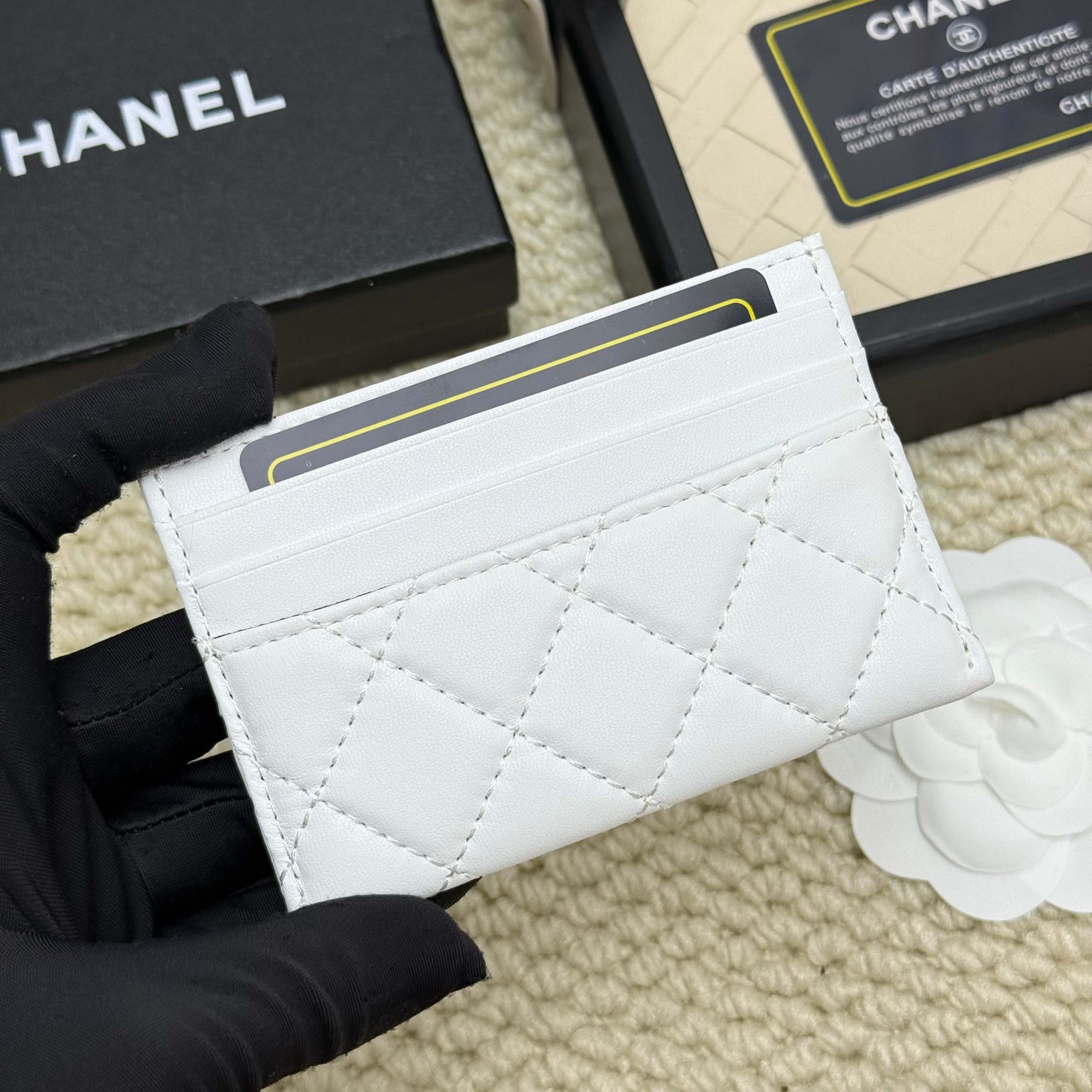 Chanel 原單女士短夾純白金扣款 優雅氣質日常百搭｜歐美奢侈品精品推薦