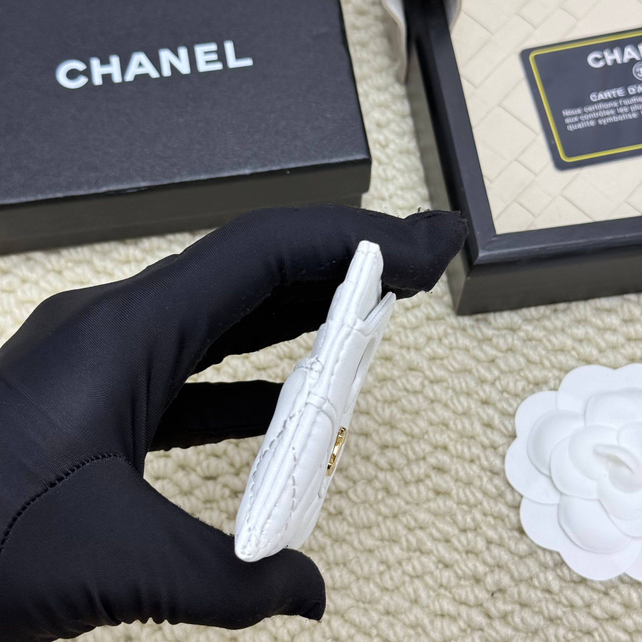 Chanel 原單女士短夾純白金扣款 優雅氣質日常百搭｜歐美奢侈品精品推薦