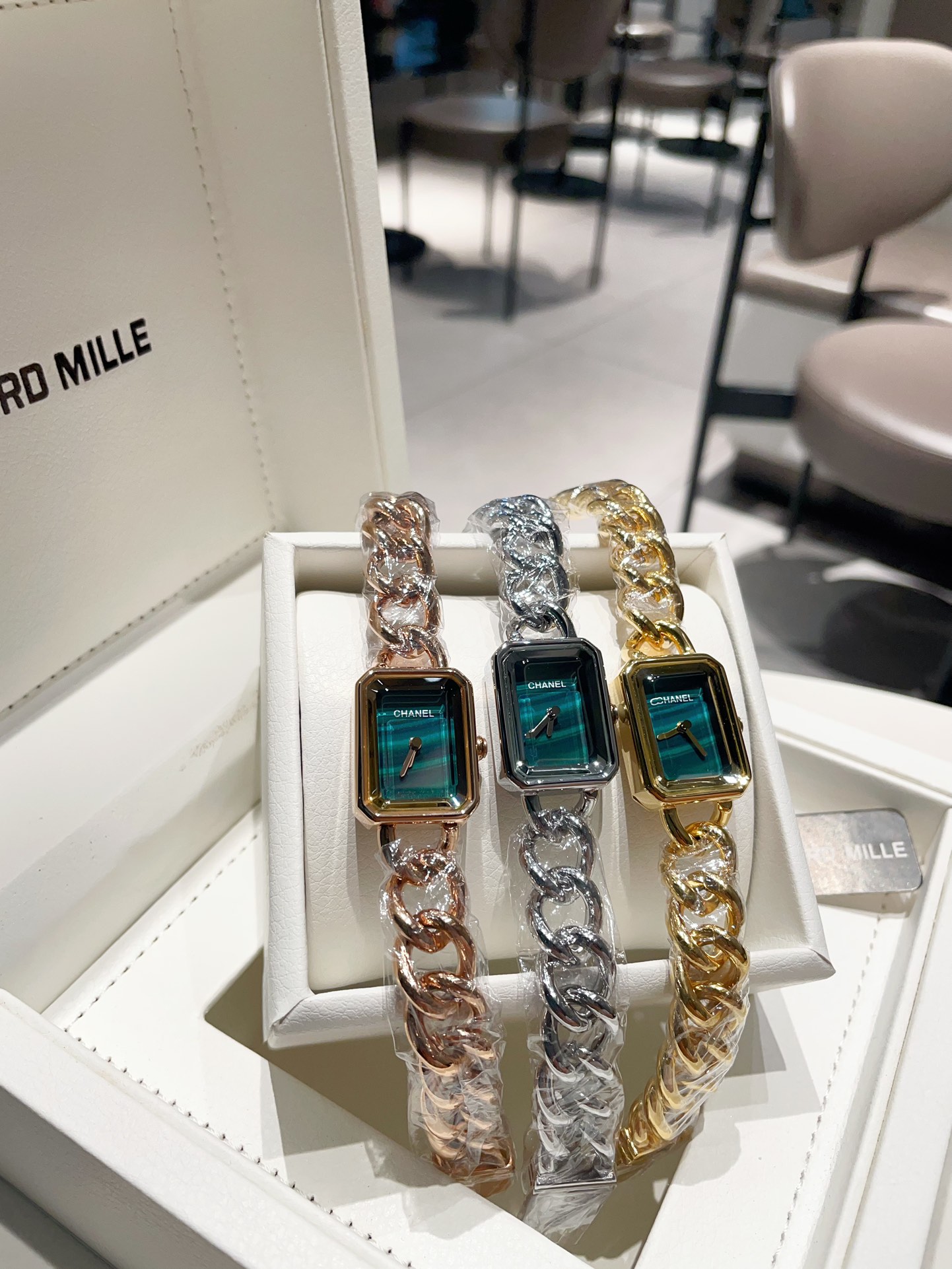 CHANEL Première A貨手錶 銀金玫瑰三色鏈帶｜歐美奢侈品精品推薦