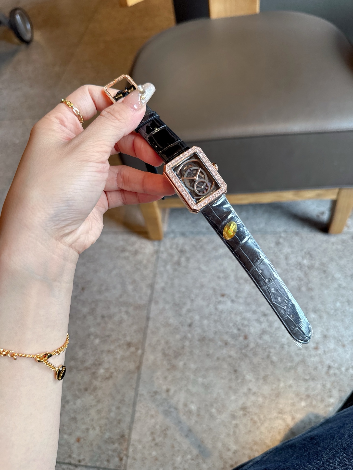 CHANEL 高仿BOY·FRIEND鏤空黑面機械女錶 原單皮帶自動款｜歐美奢侈品精品推薦