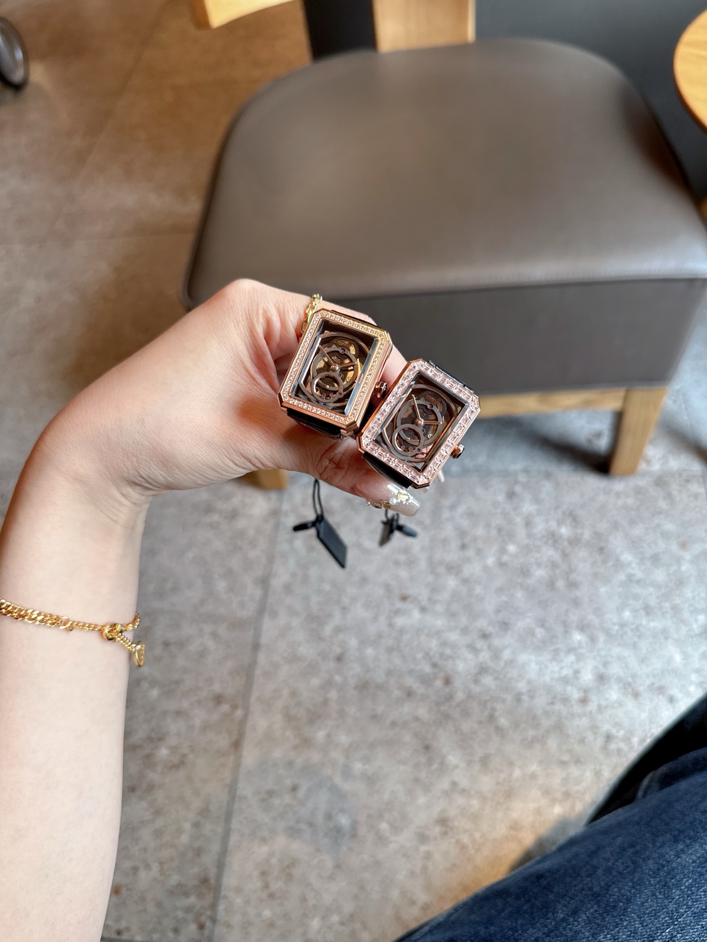 CHANEL 高仿BOY·FRIEND鏤空黑面機械女錶 原單皮帶自動款｜歐美奢侈品精品推薦