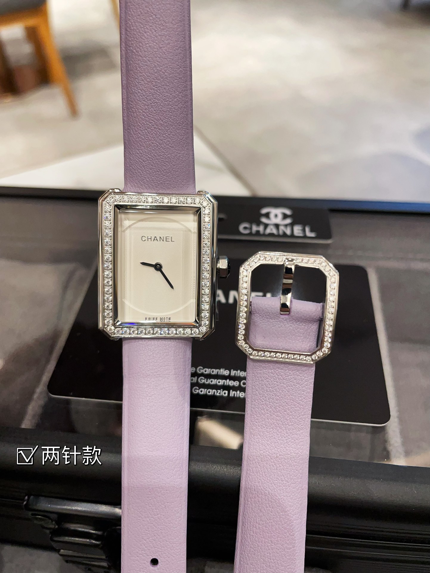 CHANEL 高仿BOY·FRIEND香檳金小秒盤女錶 A級紫皮革鑽圈設計｜歐美奢侈品精品推薦