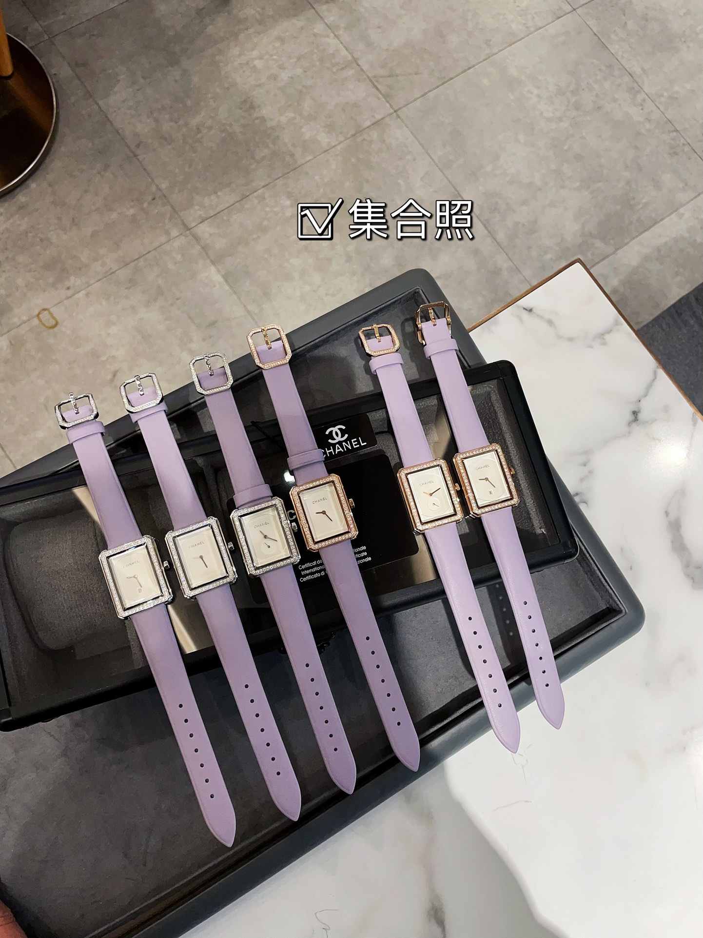 CHANEL 高仿BOY·FRIEND香檳金小秒盤女錶 A級紫皮革鑽圈設計｜歐美奢侈品精品推薦