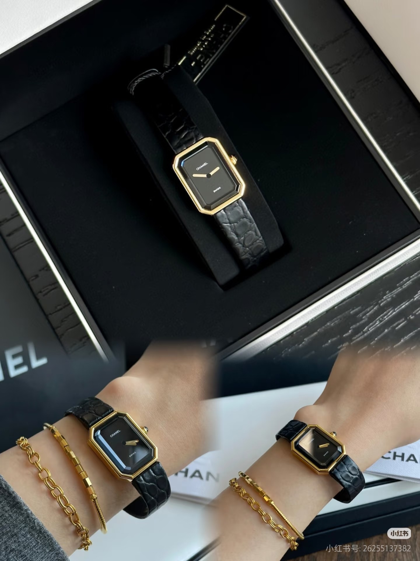CHANEL 高仿Première八角金邊黑面女錶 經典CODE COCO系列｜歐美奢侈品精品推薦