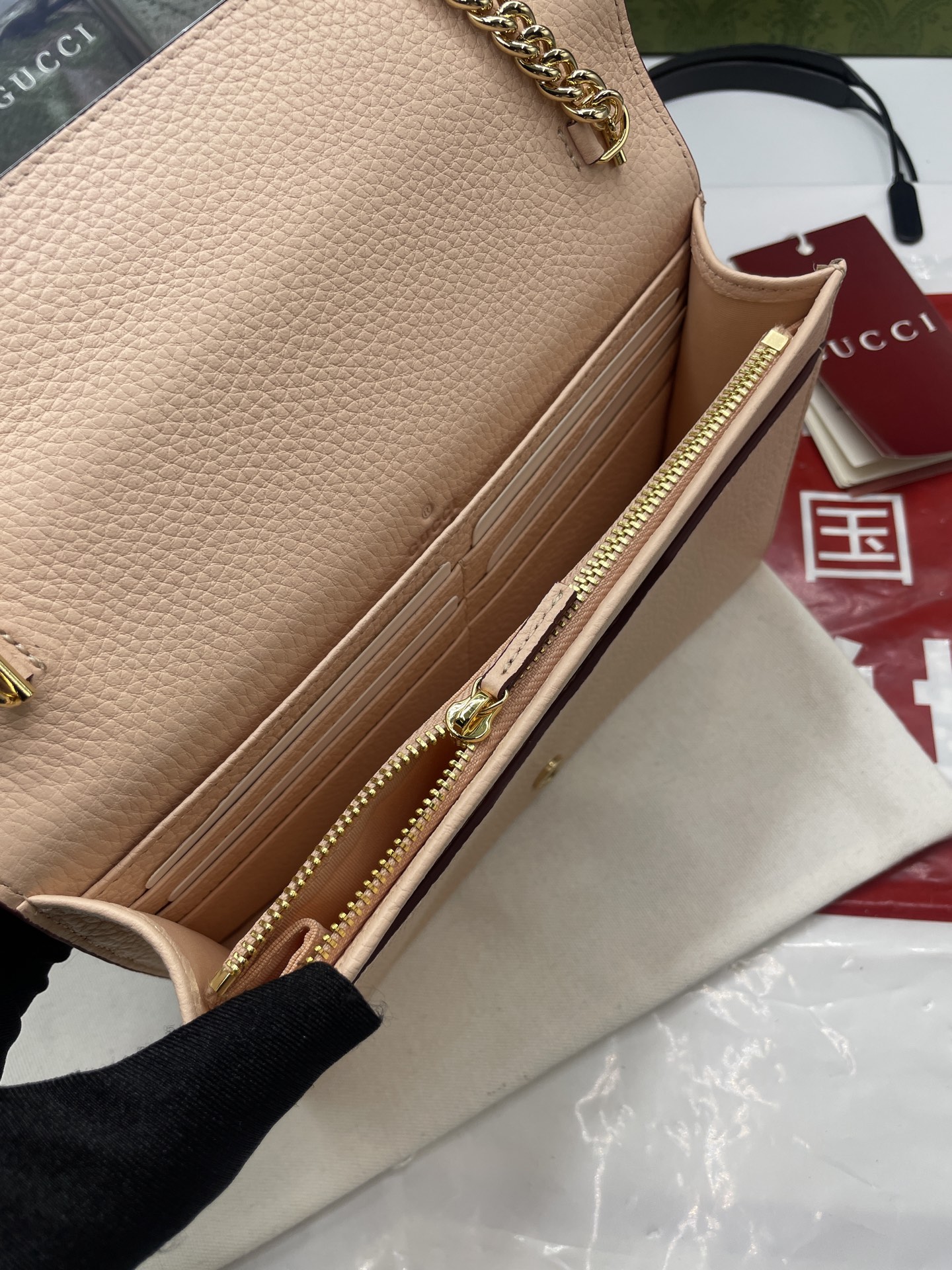 GUCCI 原單GG Marmont 酒紅色荔枝皮鏈條包 復古魅力｜歐美奢侈品精品推薦