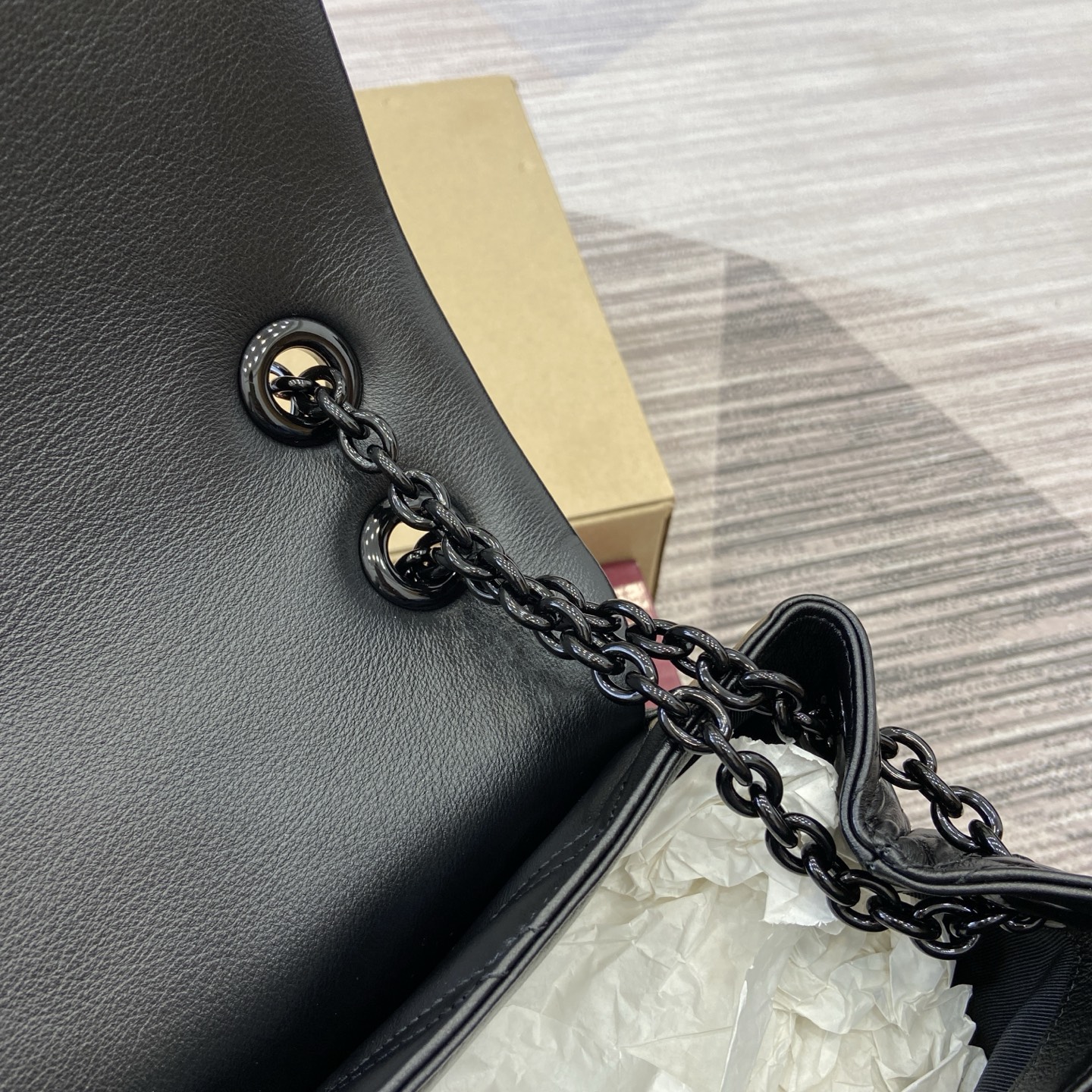 GUCCI 高仿黑色GG Marmont大包款 雙鍊菱格皮革 通勤精品推薦｜歐美奢侈品精品推薦