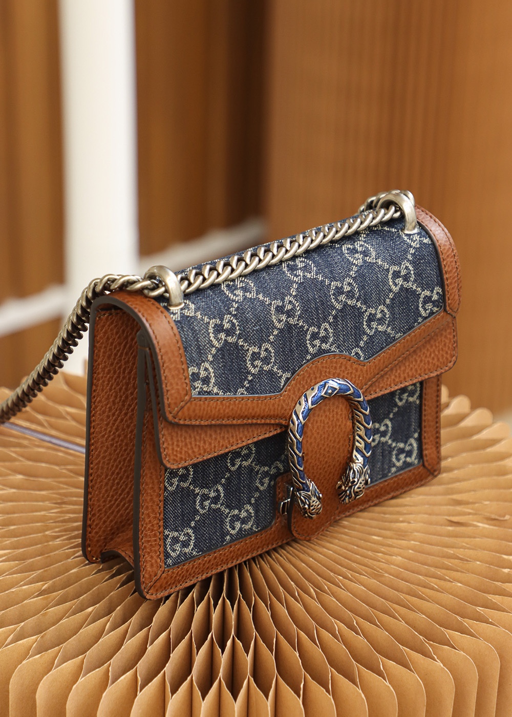 Gucci高仿Dionysus丹寧迷你包 男女款小巧鏈條設計百搭推薦｜歐美奢侈品精品推薦