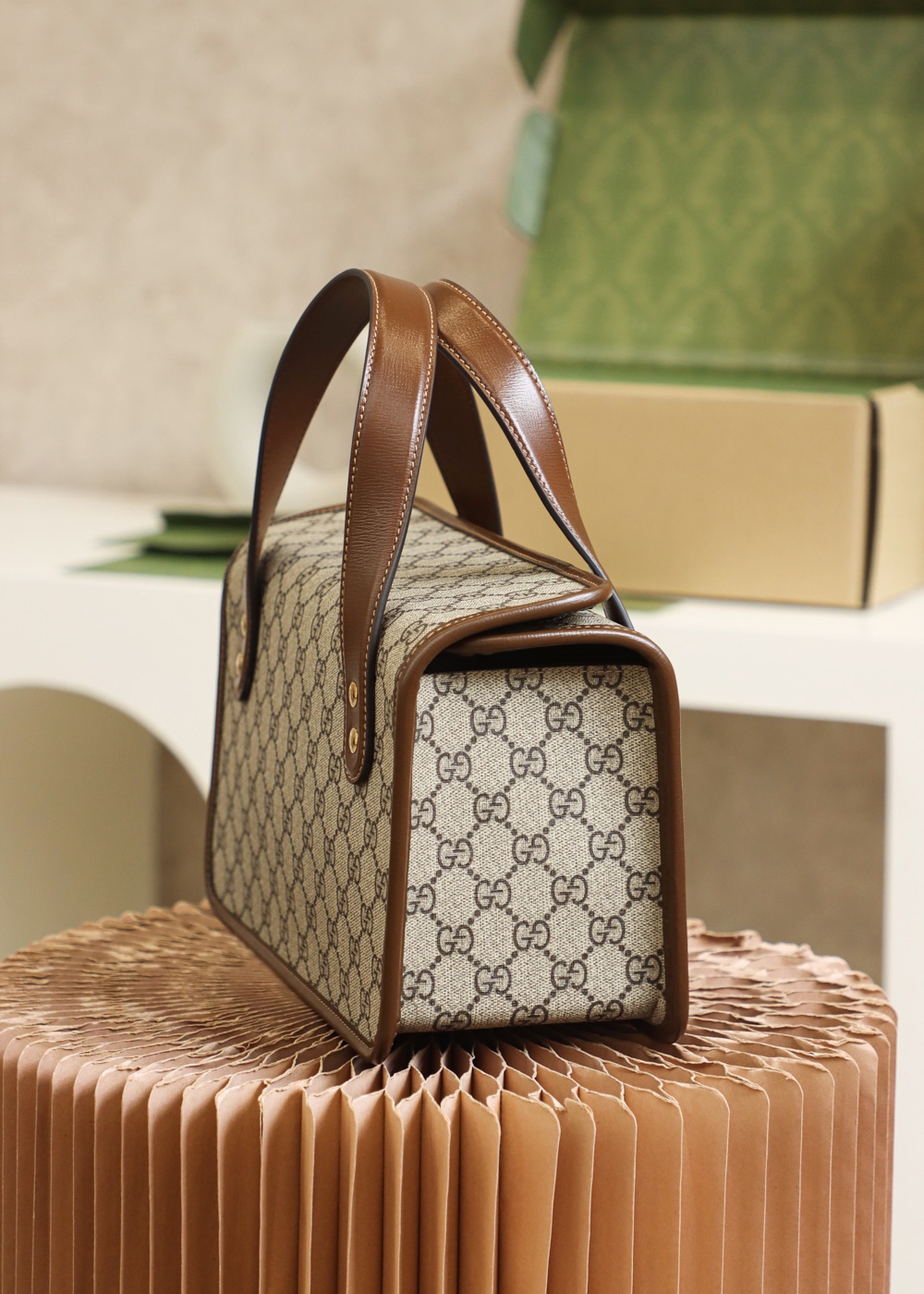 Gucci高仿Horsebit 1955托特包 GG老花方型設計 女用簡約大方手提款｜歐美奢侈品精品推薦