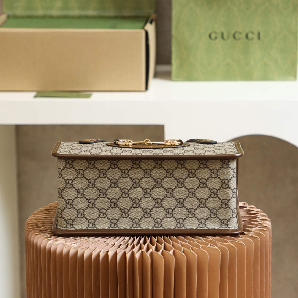 Gucci高仿Horsebit 1955托特包 GG老花方型設計 女用簡約大方手提款｜歐美奢侈品精品推薦