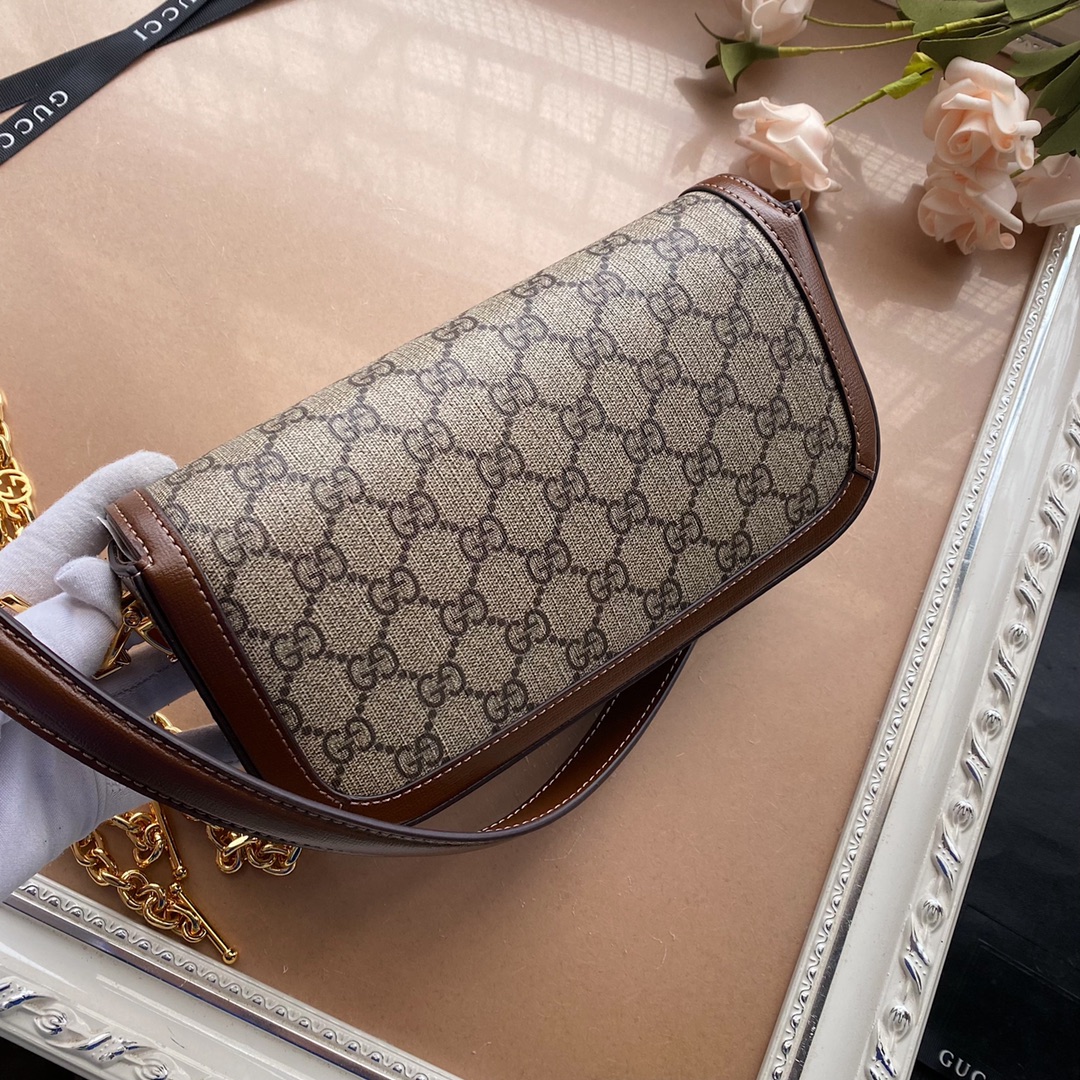 Gucci高仿Horsebit GG老花鏈條包 女用雙背帶設計優雅復古款｜歐美奢侈品精品推薦