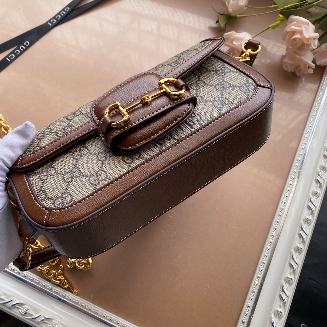 Gucci高仿Horsebit GG老花鏈條包 女用雙背帶設計優雅復古款｜歐美奢侈品精品推薦