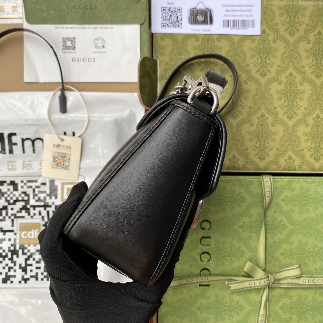Gucci 高仿GG Marmont黑色女用包 義式簡約鏈條款｜歐美奢侈品精品推薦