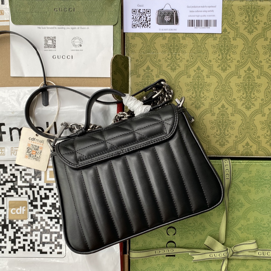 Gucci 高仿GG Marmont黑色女用包 義式簡約鏈條款｜歐美奢侈品精品推薦