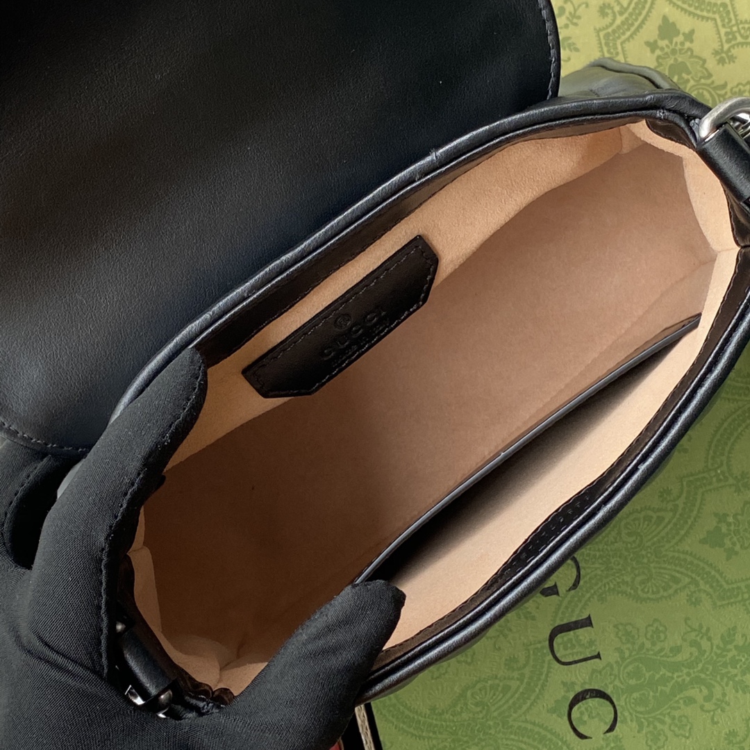 Gucci 高仿GG Marmont黑色女用包 義式簡約鏈條款｜歐美奢侈品精品推薦