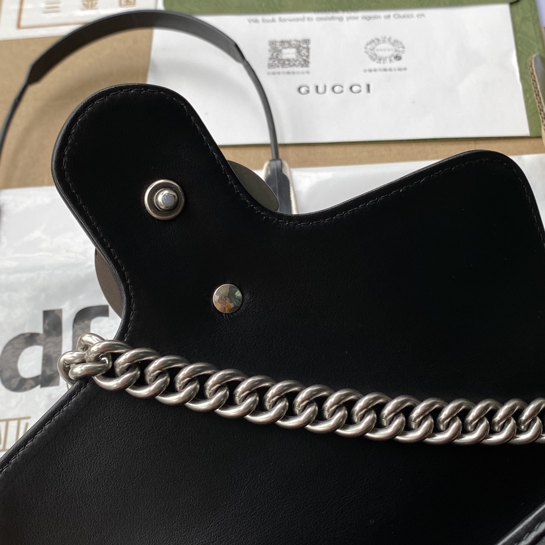 Gucci 高仿GG Marmont黑色女用包 義式簡約鏈條款｜歐美奢侈品精品推薦