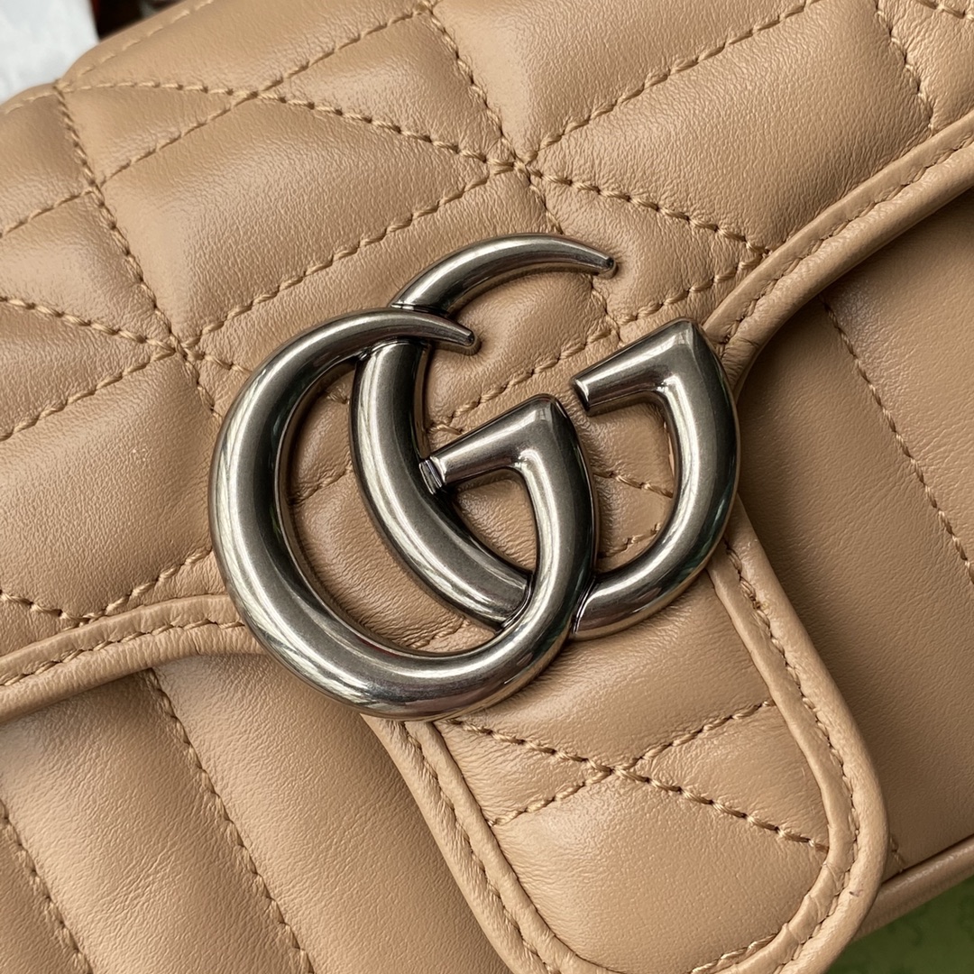 Gucci 高仿GG Marmont卡其鍊帶包 女用人氣款休閒通勤｜歐美奢侈品精品推薦