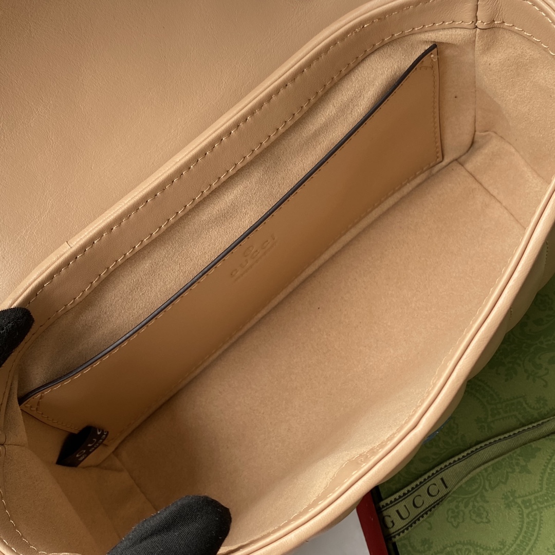 Gucci 高仿GG Marmont卡其鍊帶包 女用人氣款休閒通勤｜歐美奢侈品精品推薦