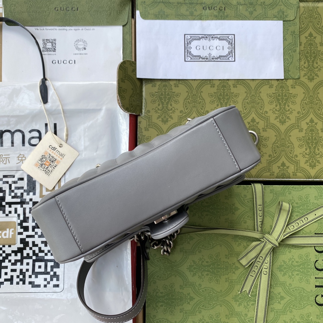 Gucci 高仿灰色GG Marmont女包 鏈條細節完美呈現|超A仿原單精品圖片 9 Gucci 高仿灰色GG Marmont女包 鏈條細節完美呈現|歐美奢侈品精品推薦