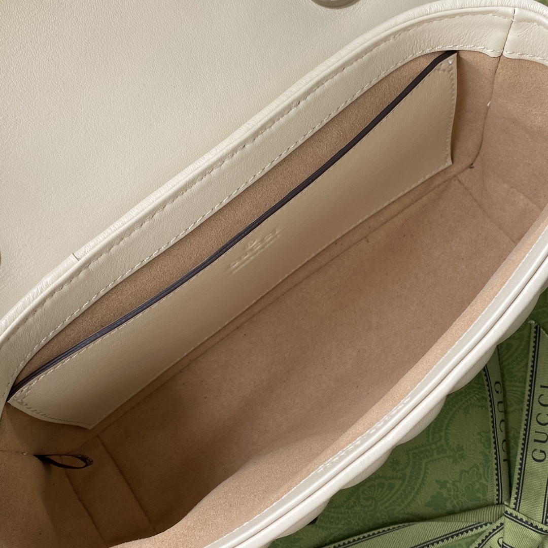 Gucci 高仿奶白GG Marmont小包 雙鍊條設計百搭時尚｜歐美奢侈品精品推薦