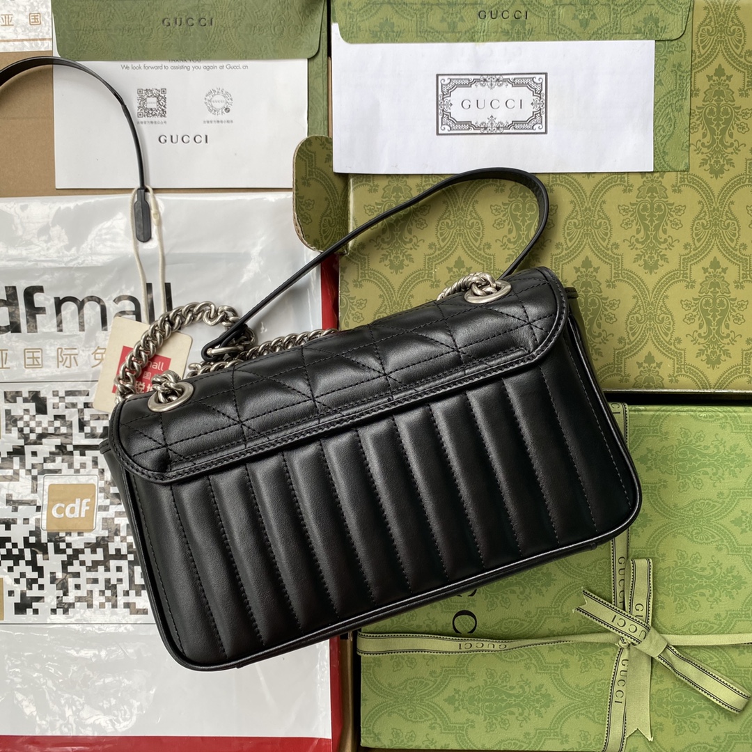 Gucci A貨GG Marmont黑色包 真皮細節復刻款 女用高實搭｜歐美奢侈品精品推薦