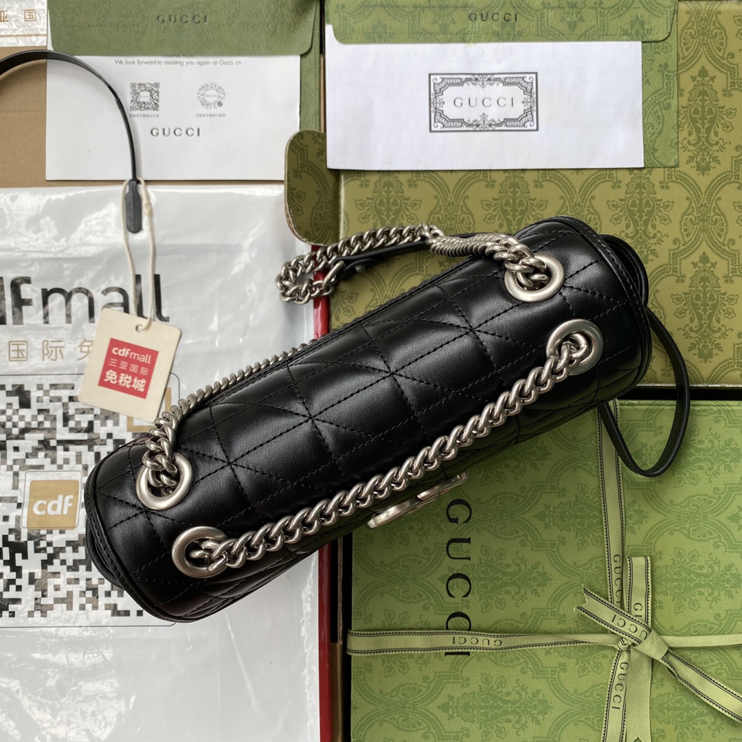 Gucci A貨GG Marmont黑色包 真皮細節復刻款 女用高實搭｜歐美奢侈品精品推薦