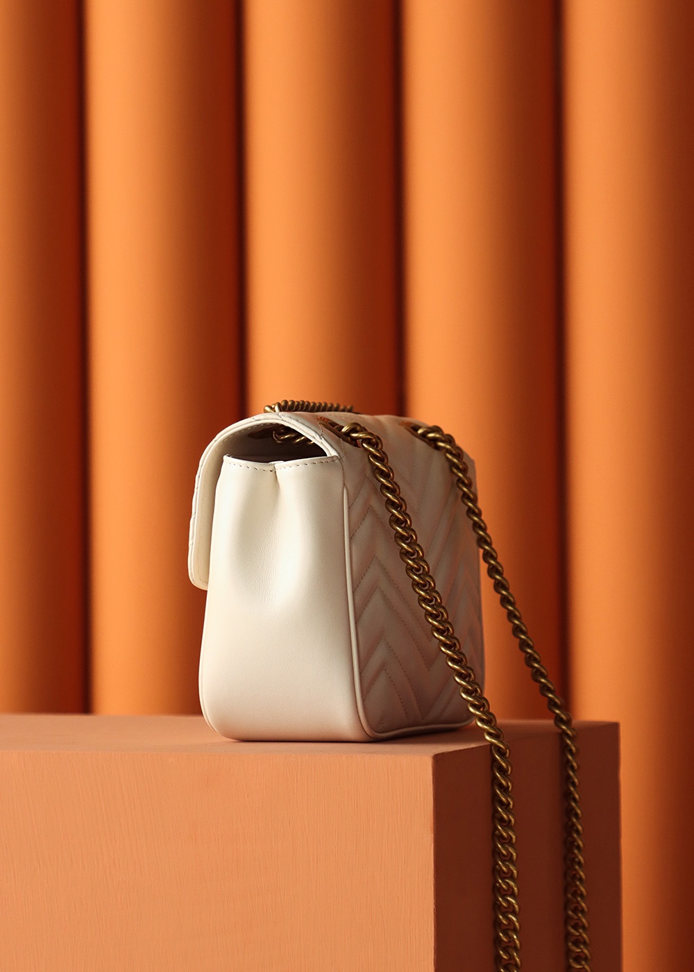 GUCCI原單女款白色迷你鏈條包氣質滿分簡約百搭設計｜歐美奢侈品精品推薦